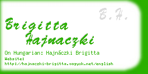 brigitta hajnaczki business card